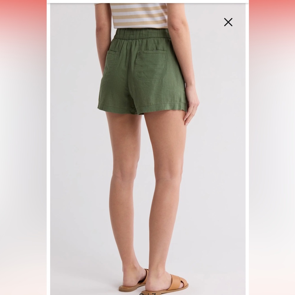 Caslon Linen Blend Shorts - Picture 2 of 7